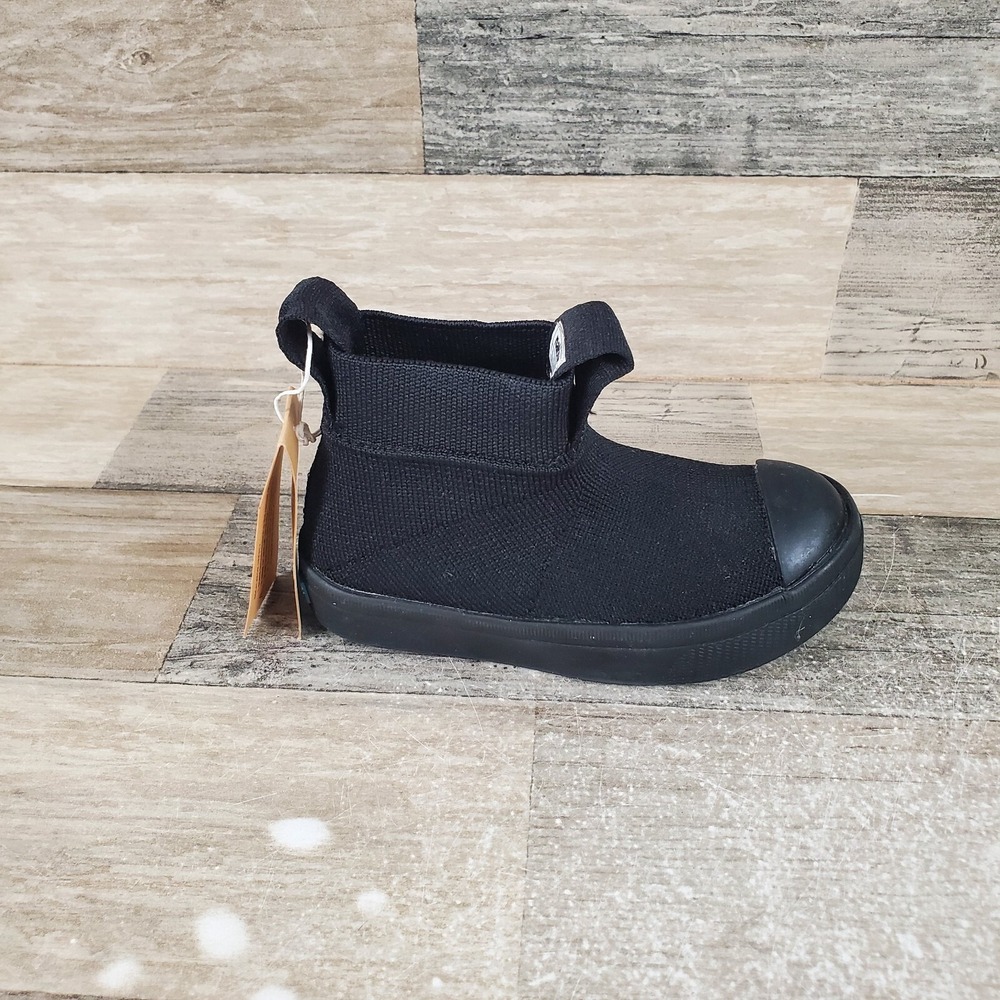 Native Jefferson Hydroknit Girls Boots Sz 7 Black Waterproof Round Toe Pull On